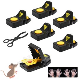 Mouse Traps Mouse Traps Highly Sensitive Mouse Catcher Suitable for Indoor and Outdoor Use Equipped with a Clip and Two Pairs of Disposable Gloves, Easy Assembly (Large Size)