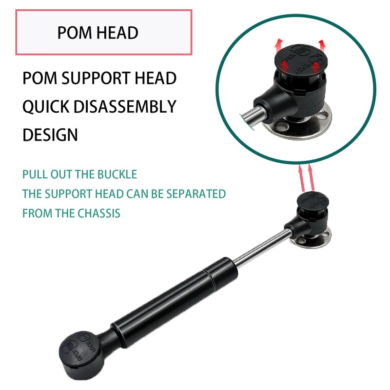 120N Black Cold-Rolled Steel Hydraulic Support Rod, Suitable for Upward-Opening