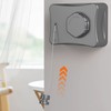 Retractable Clothesline Grey 16.7ft 44.1lb Wall Mount Drill Free Stainless