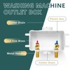 Washing Machine Outlet Box, Niikappu 1/2 Inch MIP Sweat Inlet