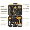 DEKO PinkTool 8V Cordless Drill Tool Kit for Women, 126-Piece