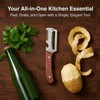 Multi-Functional Vegetable Peeler, 3 in 1 Multi Functional Wooden Handle