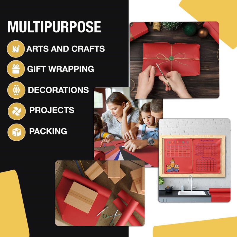 Crown Display Red Kraft Paper Roll 36" X 1320" (110'