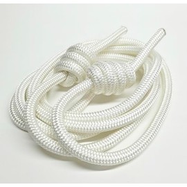 Flow Rope for Fitness High Performance Double Braid Workout Adjustable Flow Jump Rope for Men Women Training Indoor Outdoor Cardio Exercise Rope (White 2.8mt 460g)