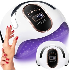 GASHIO® UV Lamp for Gel Nails - UV Lamp Nails - UV LED Lamp for Gel Nails - LED Nail Lamp - Nail Dryer LED - Nail Lamp with Timer and Sensor - Nail Dryer for All Nail Polishes 168 W Dual