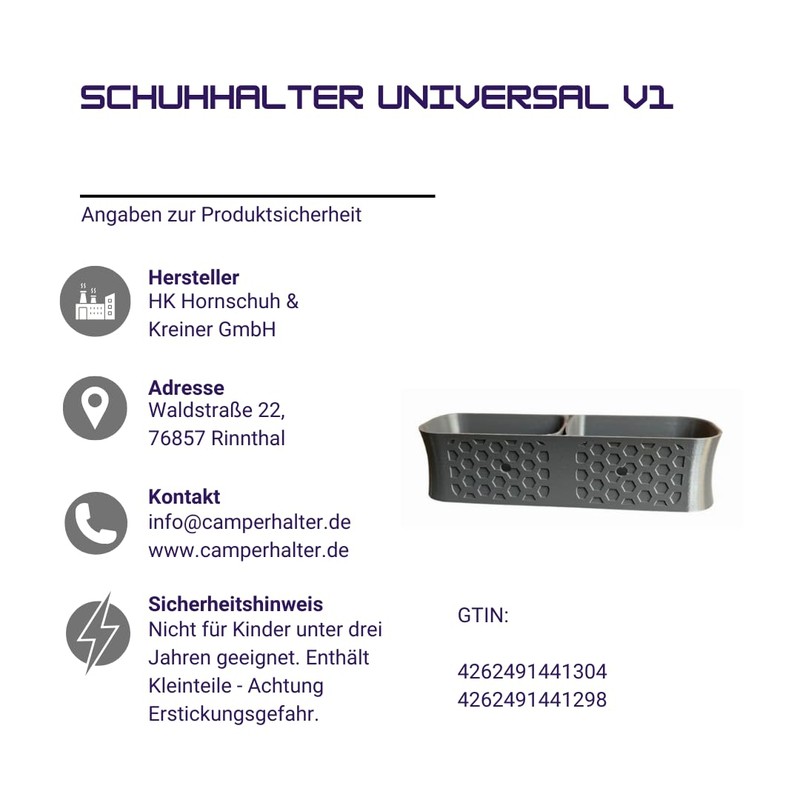 Universal Shoe Holder for Campers, Space-Saving Shoe Organiser for Motorhomes,