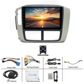 IKASEFU 9 inch Android 13 Wireless CarPlay Android Auto Car Radio Receiver for Honda Pilot 2006-2008, 2+32G Touch Screen Double Din Car Stereo with GPS Navigation WiFi Bluetooth Backup Camera