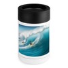 Stainless Steel Beverage Cooler with Silicone Sleeve, Surfing Print Multipurpose
