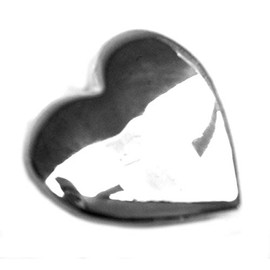Metal Enamel Pin Badge Brooch 'Heart of Silver' - 20mm Silver Plated Heart