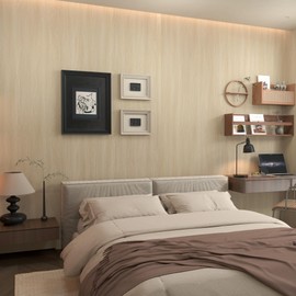 TOTIO Light Brown Wood Grain Contact Paper Peel and Stick Beige Oak Textured Self-Adhesive Wallpaper Bubble-Free Design Matte Thicken 16x78inch Waterproof Counter Top Stick Paper Wood Vinyl Wrap