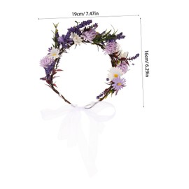 Baluue Simulated Flower Crown Headband Lightweight Bridal Floral Wreath Handwoven for Wedding Photography Party Hair Accessory Comfortable Elegant Design for Women