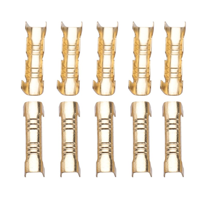 100Pcs Brass Crimp Terminals, U-Shaped Wire Docking Connector Line Pressing