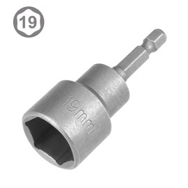 TA-VIGOR 2Pcs 1/4 Quick-Change Hex Shank, 19mm (3/4-Inch) Magnetic Nut Setter Driver Drill Bit, 65mm Length, Metric for Machine Maintenance, Furnitures, Woodworking, Auto Repairing