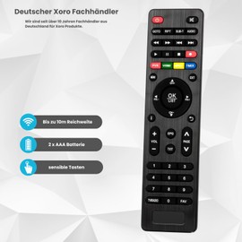 netshop 25 Remote Control for Xoro HRS 8560/8660/8670 - HRK 7560/7660 - HRT 7620 Replacement Remote Control (German Xoro Specialist Retailer)