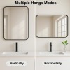 Unbranded 2 Matte Black Bathroom Mirrors 22"x30", Over Sink Vanity