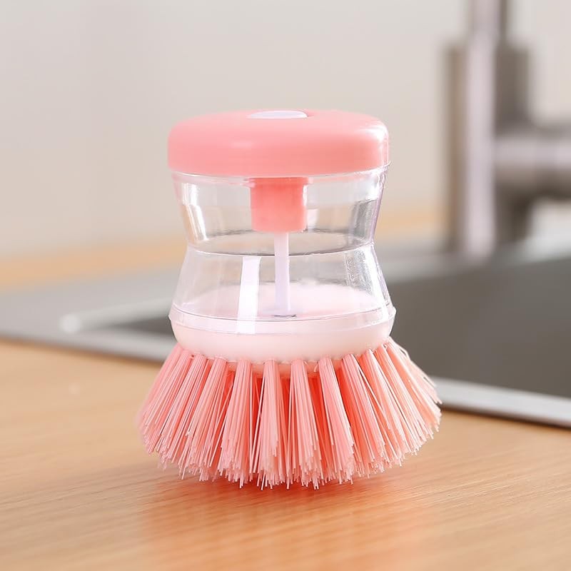 Dish Brush with Soap Dispenser for Dishes, Pots, Pans –