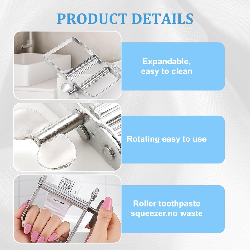2 Pcs Tube Squeezer,Toothpaste Squeezer,Tube Squeezer Tool,Efficient Squeezing Tool Suitable