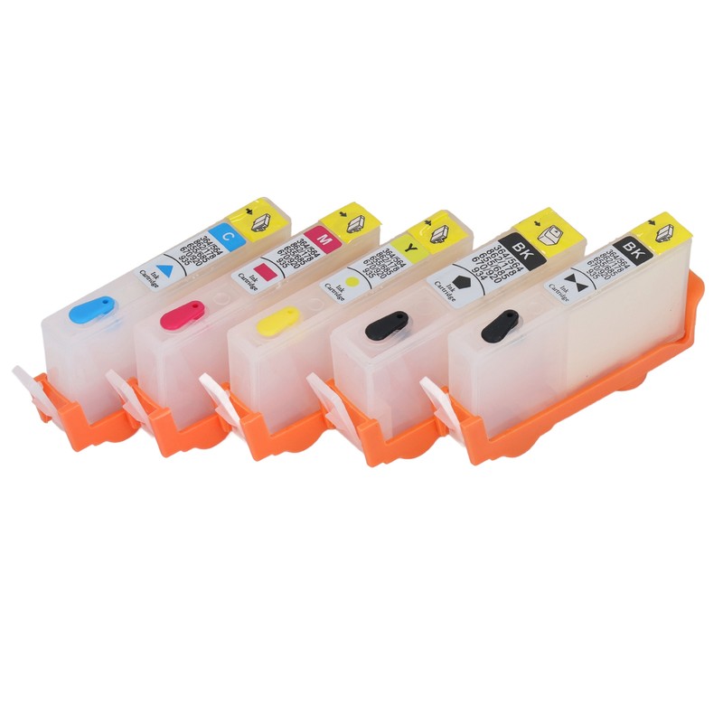 5PCS Ink Cartridge Set BK C M Y Smooth Ink