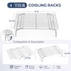 E-far Cooling Rack for Cooking and Baking-4-Tier, 15”x10” Collapsible &