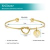 YeGieonr Women's Gold, Stainless Steel Love Knot Initial Charm Cuff