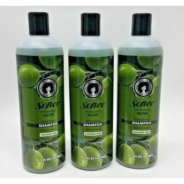 Softeee ( LOT 3 ) Hydrating OLIVE Repairing Shampoo Healthy