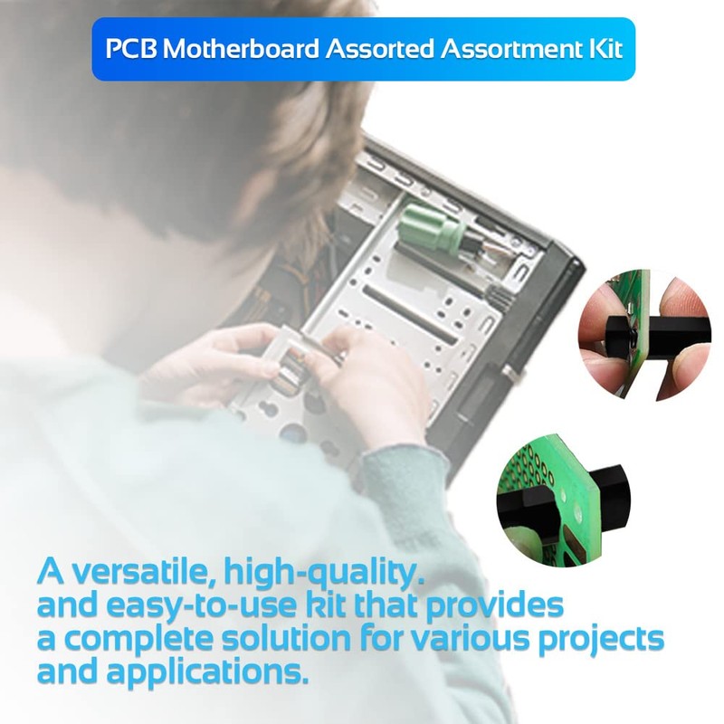 COMRUN 350PCS M2 Black Male Female Nylon Hex Spacer Standoff