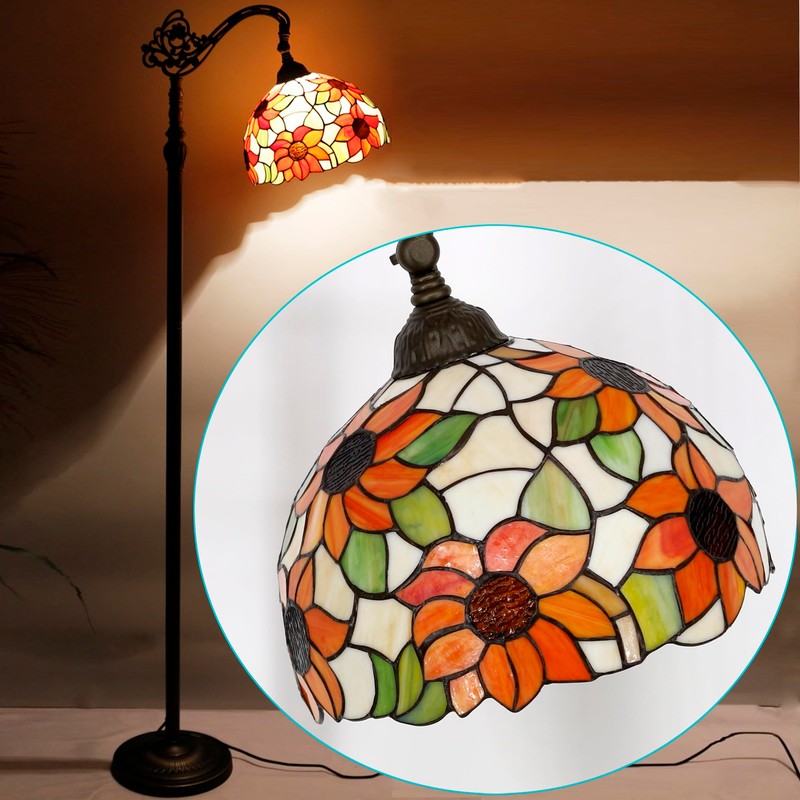 TCODTPOL Tiffany Floor Lamp Base Only, for 12-18 Inch Stained