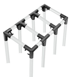 Aoneky 1 3/8'' Slant Roof Corner Canopy Fitting Couplers Kit - Frame Carport Connectors for 4 6 8 10 Leg (8 Leg Kits)