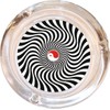 Optical Yin Yang Glass Ashtray - 4" Round
