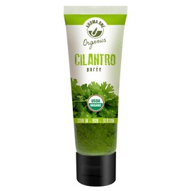 Aroma One Cilantro Puree Paste - Organic Herb Concentrate for Cooking, Seasoning & Sauces - Fresh Flavor Enhancer, Non-GMO, Gluten-Free, Vegan - Easy Squeeze Tube, Kitchen Must-Have - 80g (2-Pack)