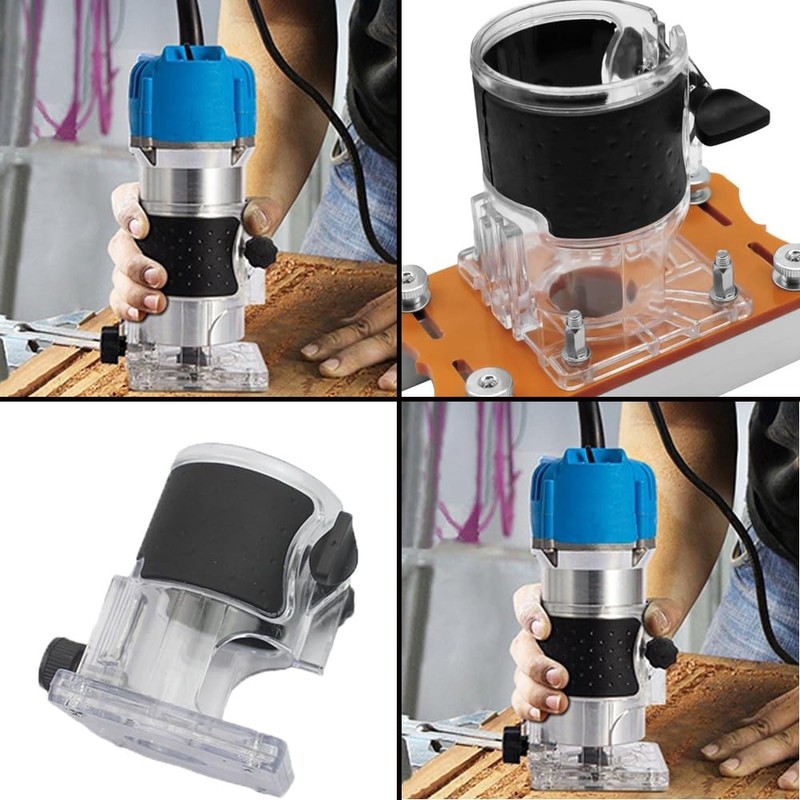 Electric Hand Trimmer Wood Router Base with Quick Fixation, Protective
