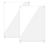 2 x Empty Aluminium Sign White Signs Message Board Metal