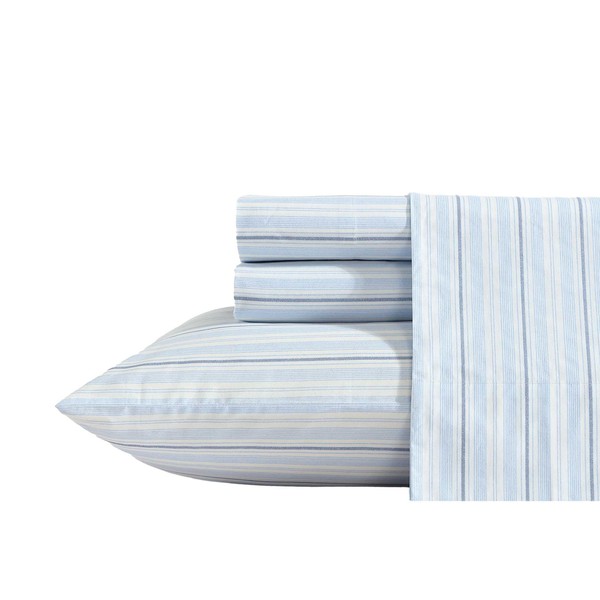 Nautica - Sheets, Cotton Percale Bedding Set with Matching Pillowcase,