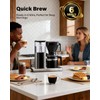 SHARDOR 8-Cup Drip Coffee Maker with Reusable Filter and Glass