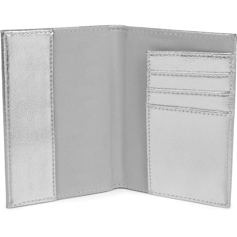 styleBREAKER Passport Holder Lashes with Metallic Shiny Surface, Passport Holder,