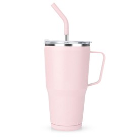 Zenbo Mug Tumbler 30 oz–Stainless Steel Vacuum Insulated Mug with Handle,Lid and Straw,Keeps Drinks Cold up to 24 Hours – Sweat-Proof Body, Dishwasher Safe (30 oz, Navy)