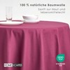 Plain Cotton Plum Tablecloth, 70" Round