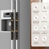 NeuKim 4 PCS Black Golden Marble Refrigerator Door Handle Covers