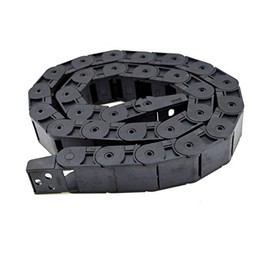 URBEST 18mm x 25mm Black Plastic Flexible Nested Semi Closed Drag Chain Cable Wire Carrier 1M for Electrical Machines