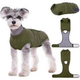 Kuoser XS Dog Surgery Recovery Suit, Dog Recovery Suit Female Male Dog Surgical Recovery Vest Dog Post Surgery Body Suit Adjustable Onesies Dog Body Suit after Surgery, Green