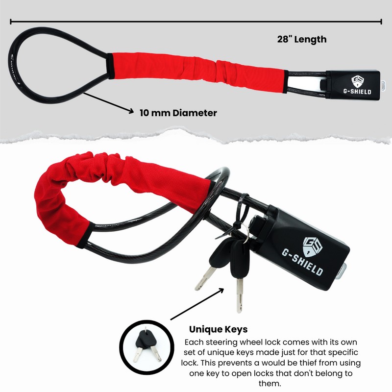G-Shield Anti-theft Car Steering Wheel Lock for Cars Vans and