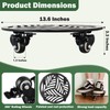 1 Pack Large Metal Plant Caddy with Wheels 13.5 Inches