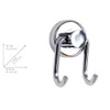 Wenko 17820100 PowerLoc wall hook Duo Sion fixing without drilling,