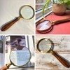Thorness Elegant Regency Style Wooden Handle Magnifying Glass for Reading,