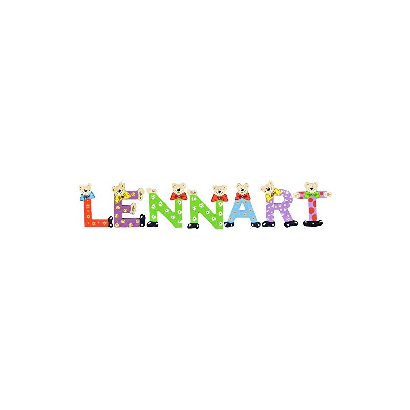 Playshoes Children's Wooden Letters Name Set Lennart - Assorted