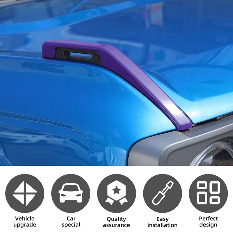 SQQP Engine Hood Hinge Cover Compatible with 2021-2026 Ford Bronco,Trail