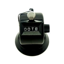 HAND® Black Four Digit Handheld & Tabletop Tally Counter Clicker
