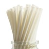 8.3'' Long Bamboo Fiber Straws - 200 Count, Disposable Bamboo