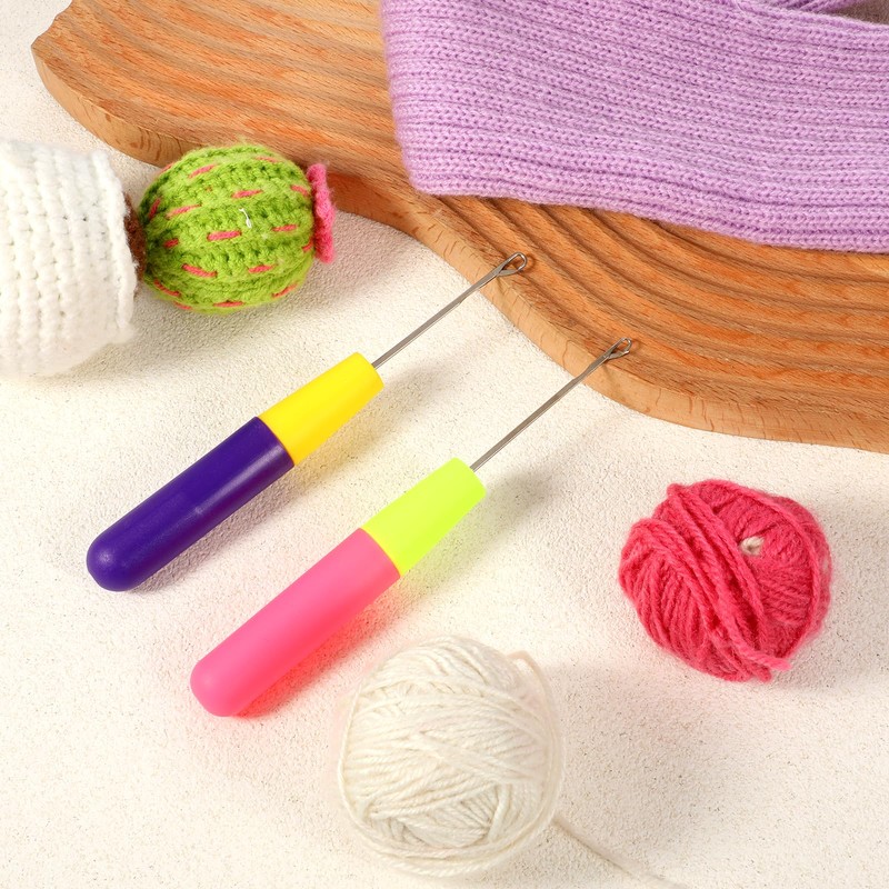 2 Packs Latch Hook Crochet Needle Latch Hook Tool, Latch