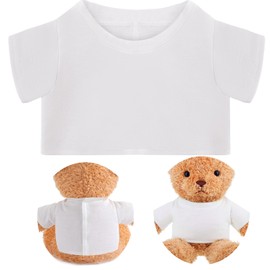 Litherr S Sublimation Stuffed Bear Tshirt Fit 14-18 Inch Plush Bear Lovely Tiny Blank Stuffed Animal Clothes Easy Matching Doll Accessory Make Your Unique Stuffed Doll Outfit